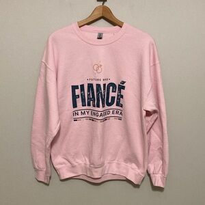 Taylor Swift FIANCE in my engaged era Gildan Pink Heavy Blend Sweatshirt, Large